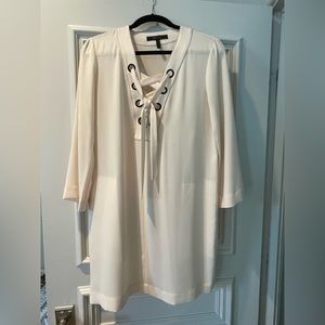 BCBG Ivory 3/4 length sleeve dress